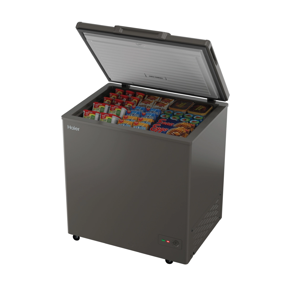 Haier 235 Ltr Single door- Embossed Titanium Grey colour Convertible Hard top Freezer